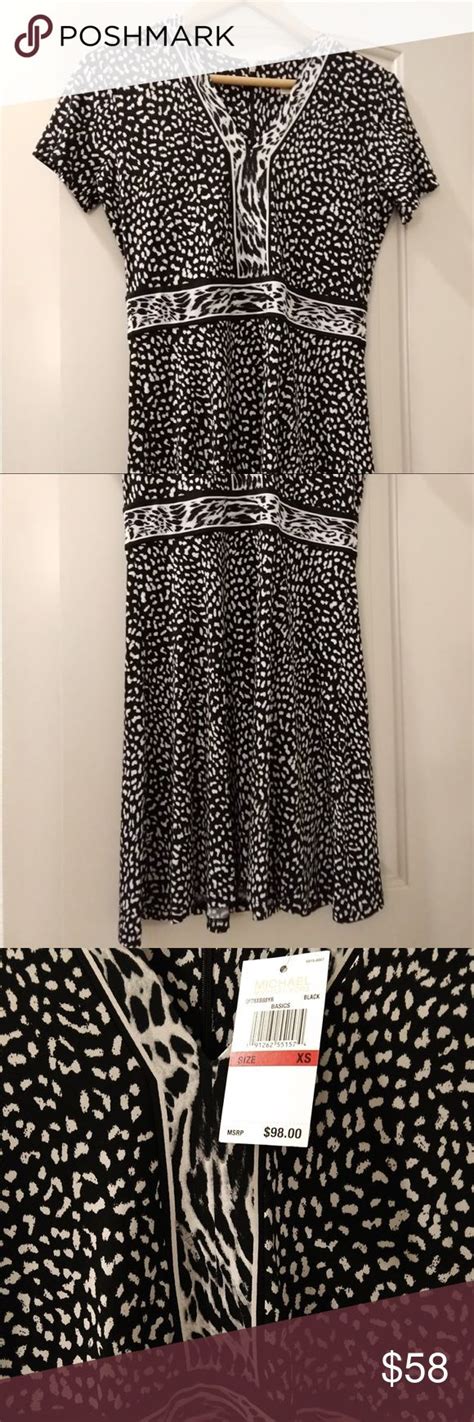 michael kors black white dress